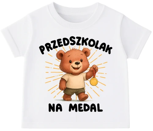 koszulka dla przedszkolaka, przedszkolak na medal.webp
