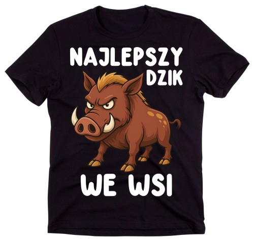 Męska koszulka na prezent - NAJLEPSZY DZIK WE WSI