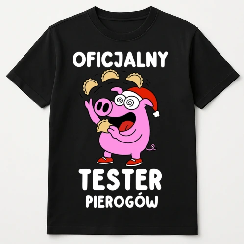 Świąteczna koszulka na prezent - OFICJALNY TESTER PIEROGÓW