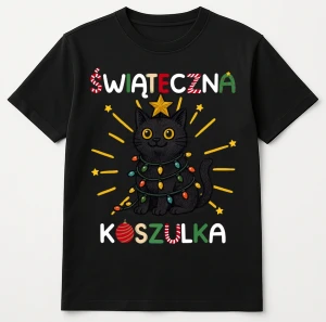 Świąteczna koszulka na prezent pod choinkę - ŚWIĄTECZNA KOSZULKA