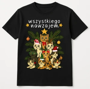 Świąteczna koszulka na prezent pod choinkę - WSZYSTKIEGO NAWZAJEM 