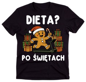 Śmieszna koszulka świąteczna - dieta po świętach 