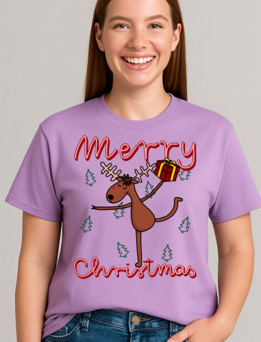 fajna Damska świąteczna Z RENIFEREM MERRY CHRISTMAS