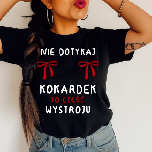 Śmieszna damska koszulka świąteczna - NIE DOTYKAJ