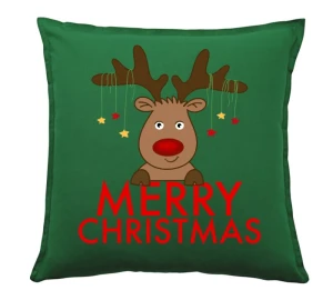 Świąteczna poduszka MERRY CHRISTMAS Z RENIFEREM