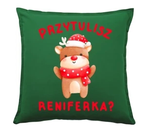 Świąteczna poduszka PRZYTULISZ RENIFERKA