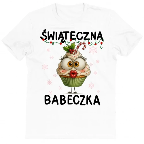 świąteczna koszulka z babeczką świąteczna babeczka.webp