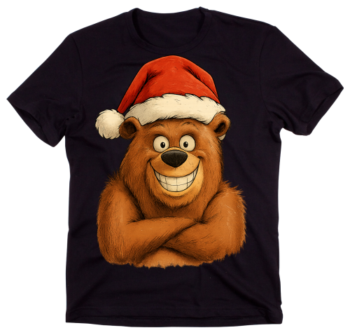 Męska świąteczna koszulka na prezent  z misiem.png