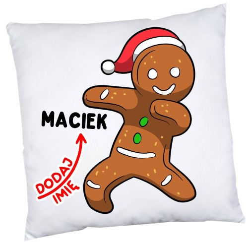 Poduszki z imieniem na klasowe Mikołajki z piernikiem.jpg