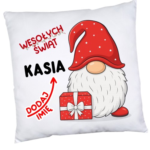 Poduszki dla Dzieci na klasowe Mikołajki z imieniem z świątecznym skrzatem.jpg