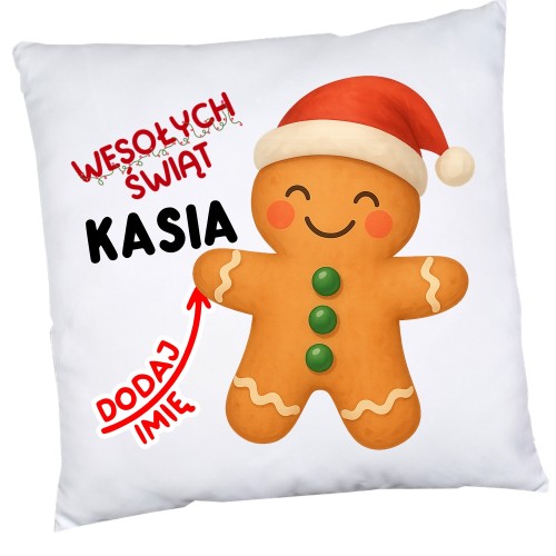 Poduszki dla Dzieci na klasowe Mikołajki z imieniem z piernikiem.jpg