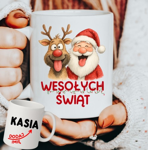 Personalizowany Kubek świąteczny na prezent na Mikołajki - wesołych40