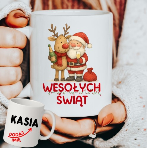 Personalizowany Kubek świąteczny na prezent na Mikołajki - wesołych41