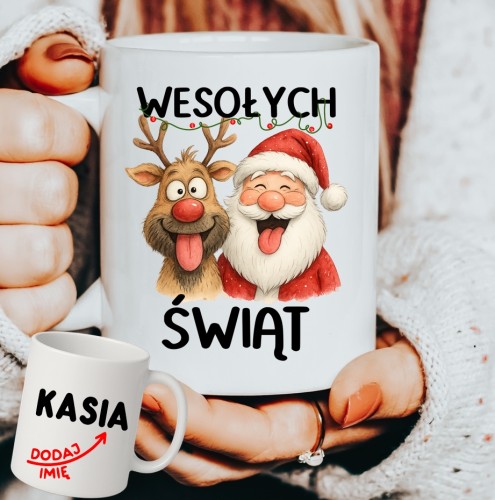 Personalizowany Kubek świąteczny na prezent na Mikołajki - wesołych24
