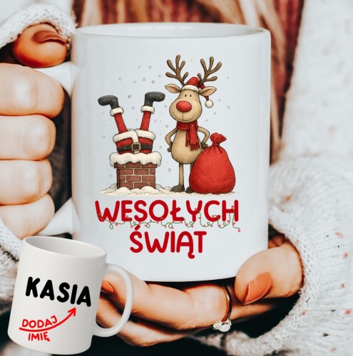 Personalizowany Kubek świąteczny na prezent na Mikołajki - wesołych50
