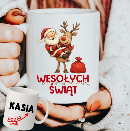 Personalizowany Kubek świąteczny na prezent na Mikołajki - wesołych49