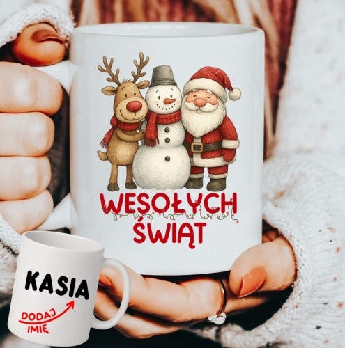 Personalizowany Kubek świąteczny na prezent na Mikołajki - wesołych48
