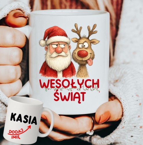 Personalizowany Kubek świąteczny na prezent na Mikołajki - wesołych42