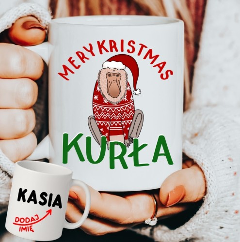 Personalizowany Kubek z życzeniami  na prezent na Mikołajki, pod choinkę.JPG