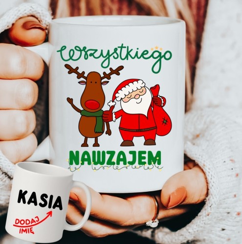 Personalizowany Kubek z życzeniami  na prezent na Mikołajki, pod choinkę.JPG