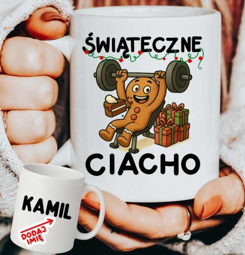 Personalizowany Kubek ŚWIĄTECZNE CIACHO na prezent na Mikołajki dla kolegów z siłowni.JPG