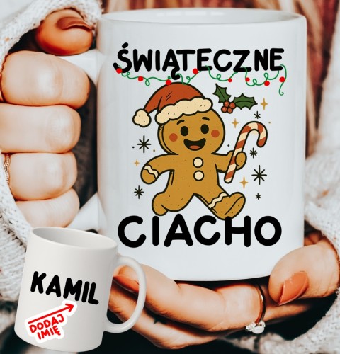 Personalizowany Kubek ŚWIĄTECZNE CIACHO na prezent na Mikołajki dla kolegów z pracy na prezent.JPG