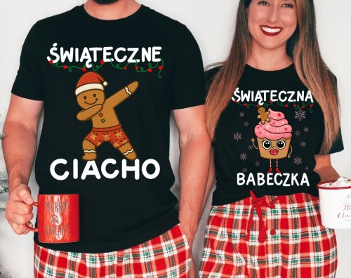 Świąteczne koszulki dla pary - ŚWIĄTECZNE CIACHO I ŚWIĄTECZNA BABECZKA.jpg