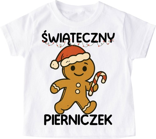 Koszulka dla dziecka na Mikołajki - świąteczny pierniczek.jpg