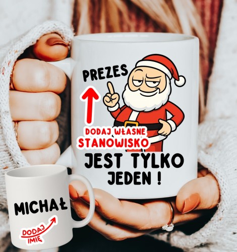 Kubki dla kolegów z pracy na Mikołajki z imionami - DODAJ DOWOLNE STANOWISKO I IMIĘ