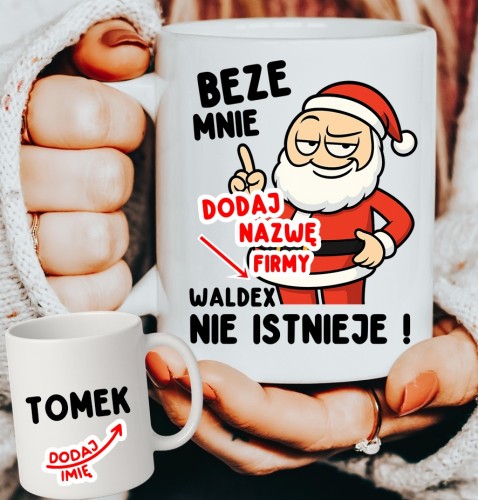 Kubki dla kolegów z pracy na Mikołajki z imieniem