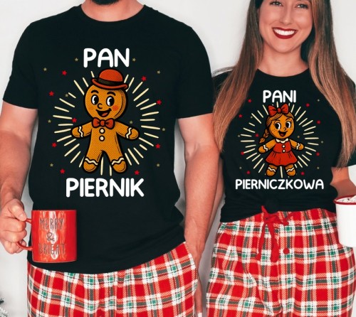 Świąteczne koszulki dla pary - ŚWIĄTECZNE PAN PIERNIK I PANI PIERNICZKOWA.jpg
