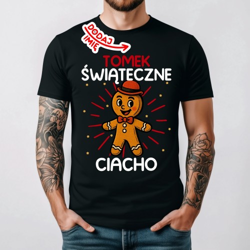 Męska koszulka świąteczna ŚWIĄTECZNE CIACHO Z IMIENIEM
