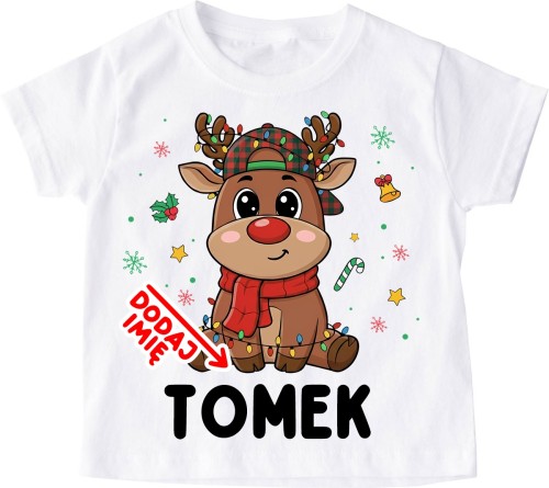 Koszulka dla chłopaka na Mikołajki klasowe z reniferem i imieniem.jpg