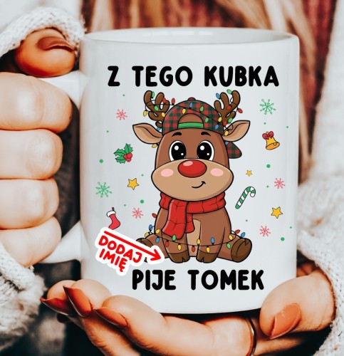 Kubki na klasowe Mikołajki z imieniem dla CHŁOPCZYKA