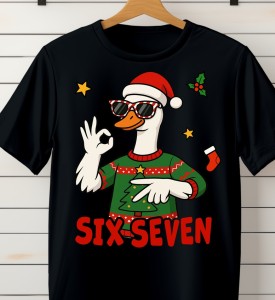 Czarna koszulka świąteczna MERRY CHRISTMAS