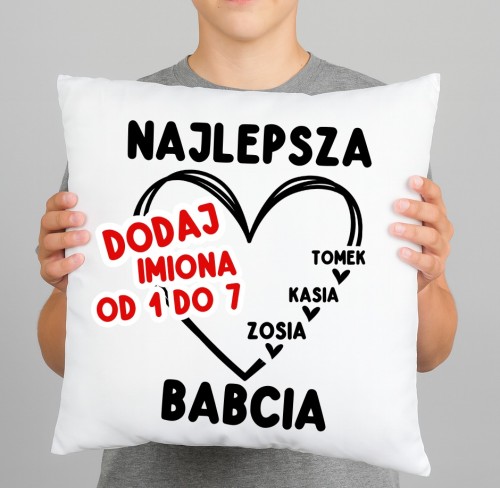 Poduszka NAJLEPSZA BABCIA  dla Babci z imionami wnuków.jpg