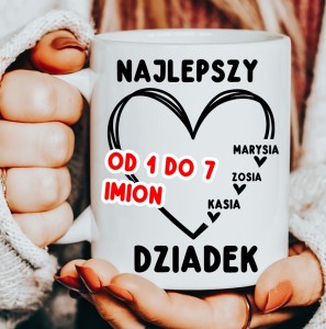 Kubek NAJLEPSZY DZIADEK z imionami wnuków