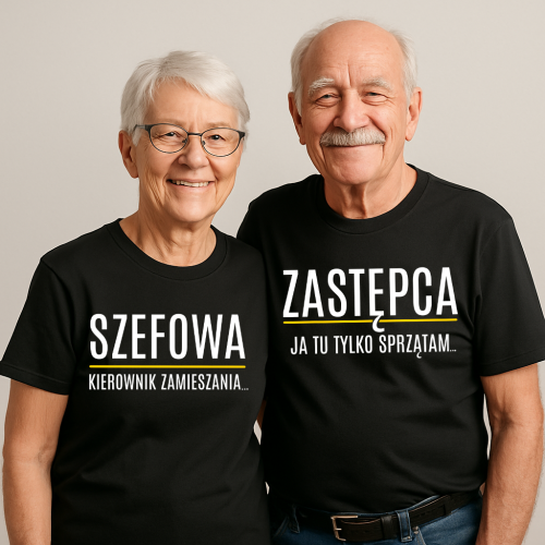 Koszulki dla Babci i Dziecka - SZEFOWA ORAZ ZASTĘPCA