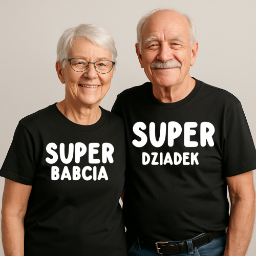 Koszulki dla Babci i Dziadka - SUPER DZIADEK SUPER BABCIA