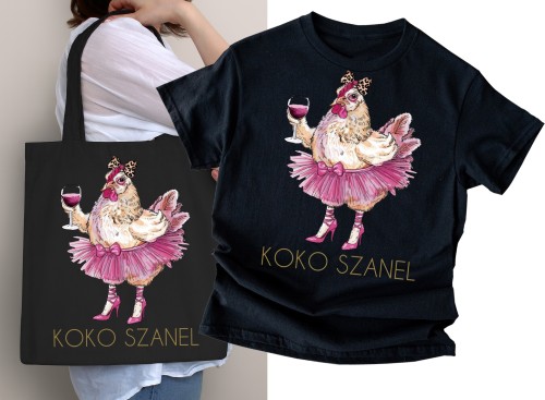 Zestaw na prezent na Mikołajki - torba plus koszulka koko szanel.jpg