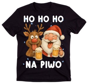 ŚMIESZNA MĘSKA ŚWIĄTECZNA KOSZULKA HO HO HO NA PIWO.jpg