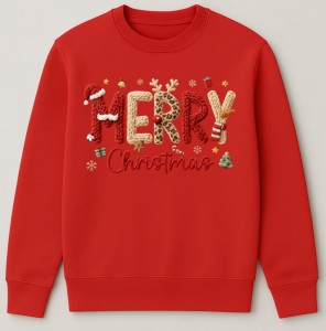 ŚWIĄTECZNA CZERWONA BLUZA MERRY CHRISTMAS  - merry56