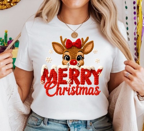 Damska koszulka świąteczna MERRY CHRISTMAS - merry57