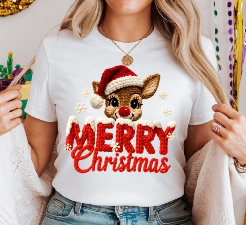 Damska koszulka świąteczna MERRY CHRISTMAS - merry59