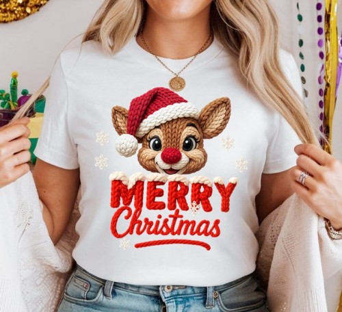 Damska koszulka świąteczna MERRY CHRISTMAS - merry61