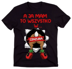 Czarna świąteczna koszulka 