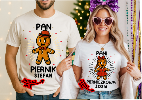 Personalizowany zestaw koszulek PAN PIERNIK PANI PIERNICZKOWA Z IMIONAMI.png