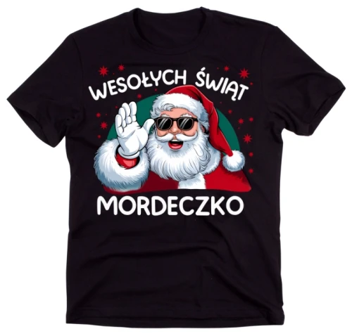 KOSZULKA ŚWIĄTECZNA WESOŁYCH ŚWIĄT MORDECZKO.webp