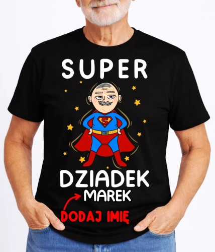 KOSZULKA Z OKACJI DNIA DZIADKA SUPER DZIADEK Z IMIENIEM.webp