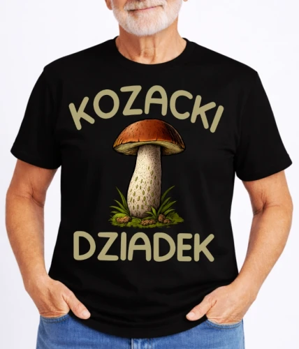 CZARNA KOSZULKA DLA DZIADKA ''KOZACKI DZIADEK''